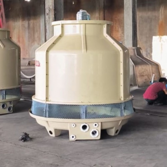 Tangki Air Menara Pendingin Fiberglass FRP Kapasitas 40 Ton